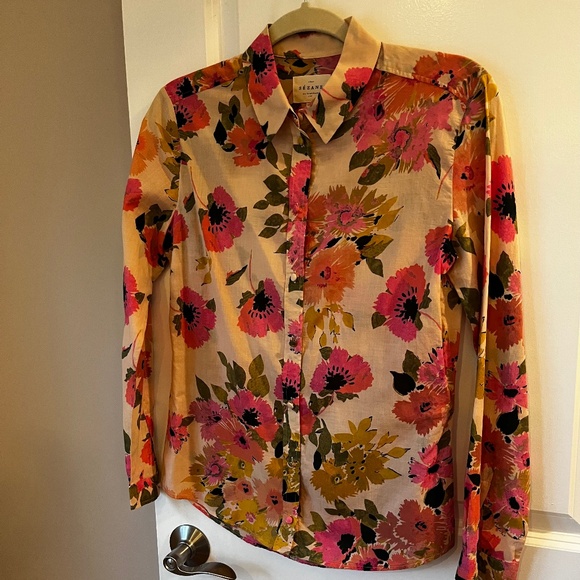 Sezane Floral Ann shirt, Size 34, US Size 2 - Picture 3 of 9